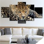 5-Panel-high-quality-Print-Leopard-Live-Animal-Wall-Posters-Canvas